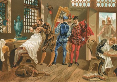 Ambroise Pare als Lehrling zum Barbierchirurgen in Paris von J. Serra