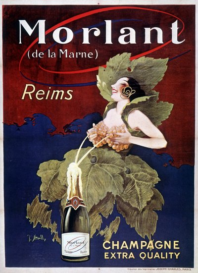 Plakat für Champagner Morlant, von J. Stall, 20. Jahrhundert von J. Stall
