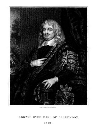 Edward Hyde, 1. Earl of Clarendon, englischer Historiker und Staatsmann, 1824 von J. Thomson