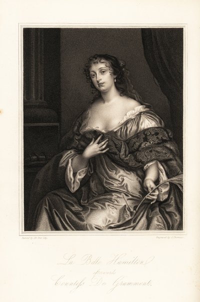 Elizabeth Hamilton, La Belle Hamilton, später Gräfin de Grammont, Ehefrau von Philibert de Grammont, eine der Windsor-Schönheiten von J. Thomson