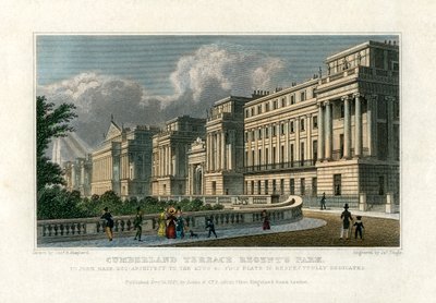 Cumberland Terrace, Regents Park, London, 1827 von J. Tingle