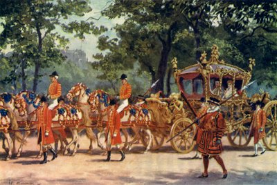 Die Krönungskutsche, Krönungsprozession von König Edward VII. von J. Williamson