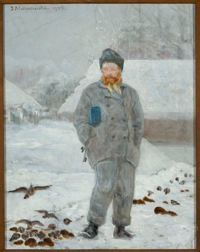 Porträt von Adolf Dygasiński mit Vögeln von Jacek Malczewski