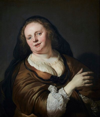 Tronie einer Frau mit schwarzem Schleier von Jacob Adriaensz Backer