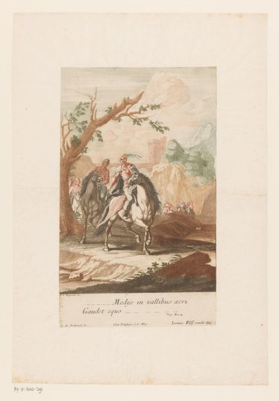 Reiter ziehen durch das Tal von Jacob Andreas Fridrich (I)
