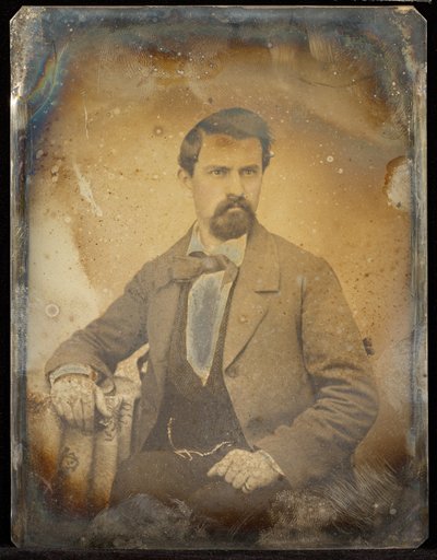 Porträt eines sitzenden Mannes mit Van-Dyke-Bart von Jacob Byerly