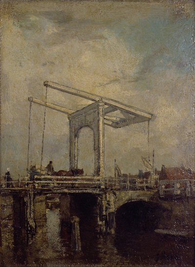 Eine Zugbrücke in einer niederländischen Stadt, 1875 von Jacob Henricus or Hendricus Maris