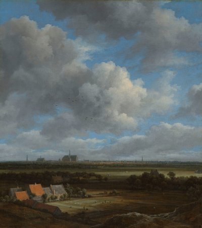 Ansicht von Haarlem vom Nordwesten, mit den Bleichfeldern im Vordergrund von Jacob van Ruisdael
