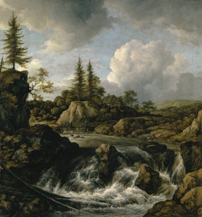 Landschaft mit Wasserfall, ca. 1660 von Jacob van Ruisdael