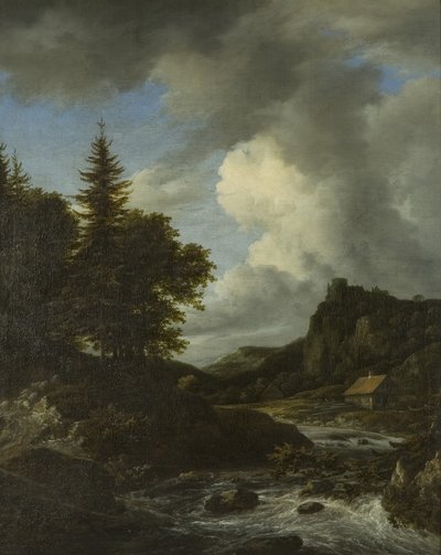 Fluss in Hochwasser, ca. 1660 von Jacob van Ruisdael
