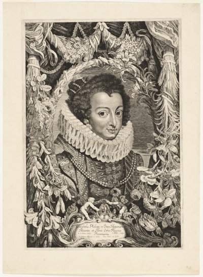 Elisabeth von Bourbon, Königin von Spanien, Platte 13 aus Duces Burgundiae (Herzöge von Burgund) von Jacob Louys