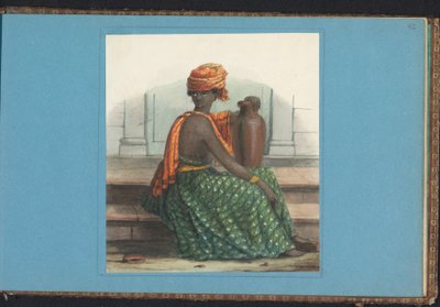 Frau in Koto Misi (Album mit Zeichnungen von Suriname, p.42(r) (50)) von Jacob Marius Adriaan Martini van Geffen