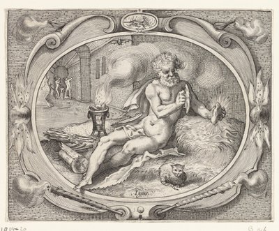 Feuer (Ignis) von Jacob Matham (workshop of)