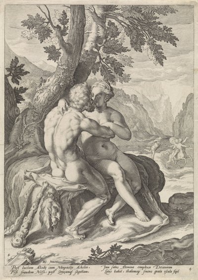Herkules und Deïanira von Jacob Matham