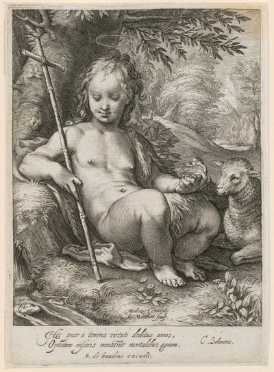 Johannes der Täufer als Kind von Jacob Matham