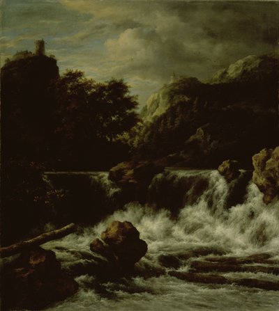 Gebirgslandschaft mit Wasserfall von Jacob Salomonsz. Ruysdael