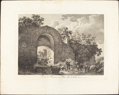 Porta di Falerium ora Fallari città distrutta etrusca von Jacob Wilhelm Mechau