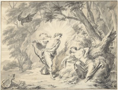 Apollon erschießt Coronis mit einem Pfeil von Jacob de Wit