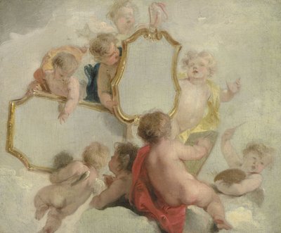 Putti mit Spiegeln von Jacob de Wit
