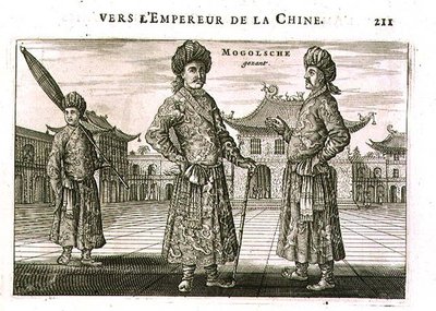 Mongolen, aus einem Bericht einer niederländischen Gesandtschaft nach China von Jacob van Meurs