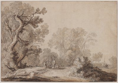 Bauern am Waldrand von Jacob van Mosscher