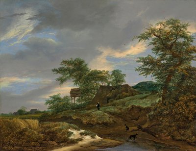Dünenlandschaft mit einem Haus und einem Taubenschlag von Jacob van Ruisdael