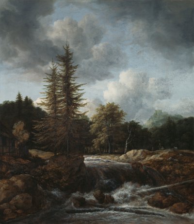 Landschaft mit Wasserfall von Jacob van Ruisdael