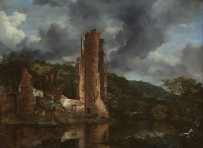 Landschaft mit den Ruinen der Burg von Egmond von Jacob van Ruisdael