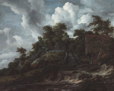 Bewaldeter Hang mit Blick auf Schloss Bentheim von Jacob van Ruisdael