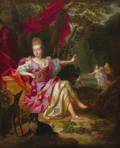 Porträt einer Frau als Diana von Jacob van Schuppen