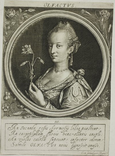 Geruch, Platte drei aus Die fünf Sinne von Jacob van der Heyden