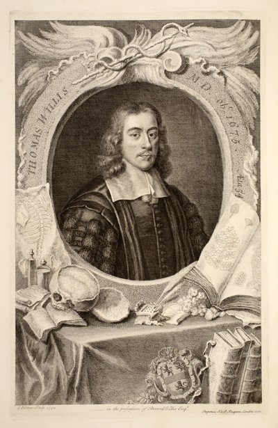 Porträt von Thomas Willis, M.D., Illustration aus 