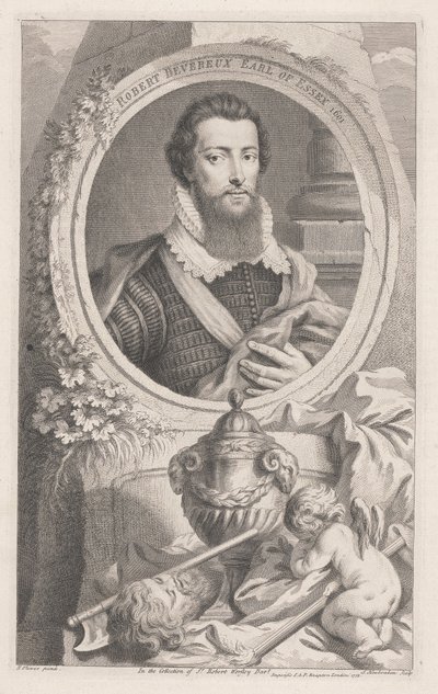 Robert Devereux, Earl of Essex von Jacobus Houbraken