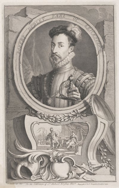 Robert Dudley, Graf von Leicester von Jacobus Houbraken