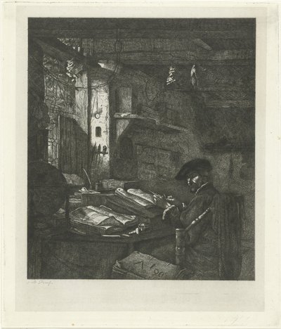 Kaufmann in seinem Büro von Jacobus Ludovicus Cornet