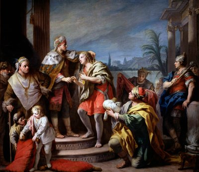 Joseph vor dem Pharao von Jacopo Amigoni