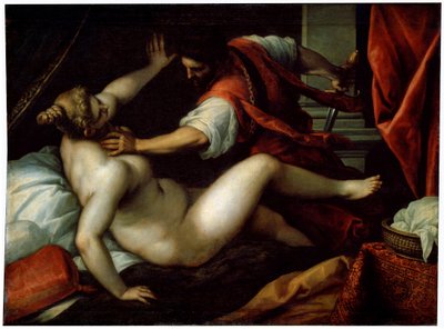 Tarquinius und Lucretia, 16. oder frühes 17. Jahrhundert von Jacopo Palma
