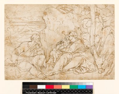 Die Rast auf der Flucht nach Ägypten von Jacopo Palma
