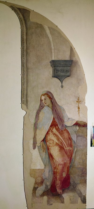 Die Verkündigung, (Detail) von Jacopo Pontormo