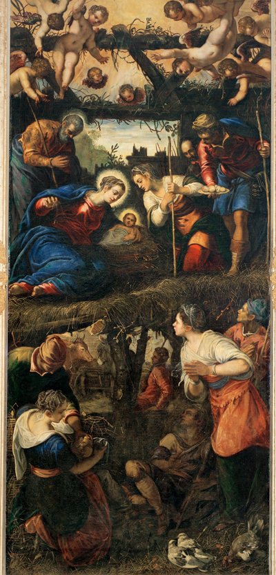 Geburt Christi und Anbetung der Hirten von Jacopo Robusti Tintoretto