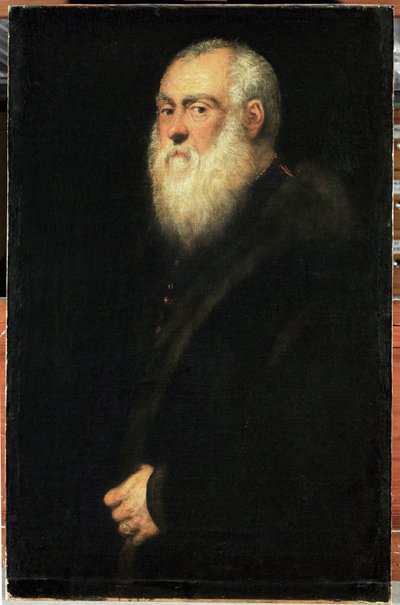 Porträt eines älteren Mannes mit weißem Bart von Jacopo Robusti Tintoretto