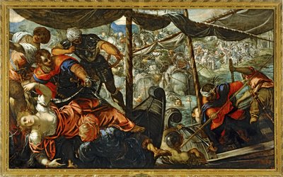 Szene aus einer Schlacht zwischen Türken und Christen von Jacopo Robusti Tintoretto