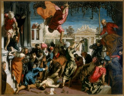 Das Wunder des heiligen Markus, der einen Sklaven befreit, 1548 von Jacopo Robusti Tintoretto