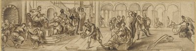 Salomo und die Königin von Saba, ca. 1600 von Jacopo Robusti after Tintoretto
