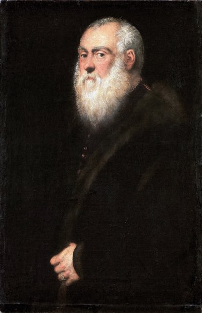 Porträt eines weißbärtigen Mannes von Jacopo Tintoretto