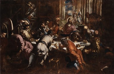 Jacopo Tintoretto Letztes Abendmahl (Studie für San Trovaso Letztes Abendmahl) von Jacopo Tintoretto