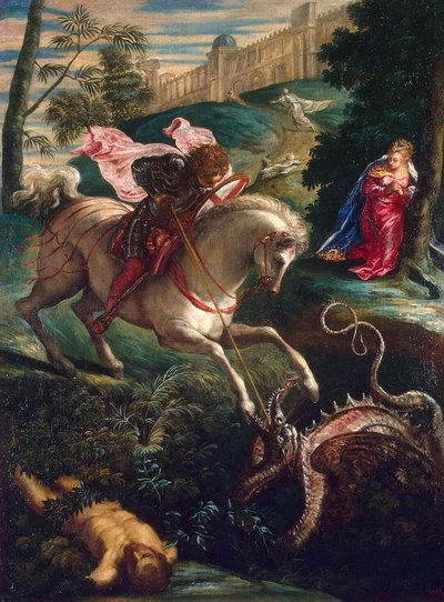 Sankt Georg und der Drache von Jacopo Tintoretto