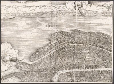 Ansicht von Venedig [oben links], 1500 von Jacopo de Barbari