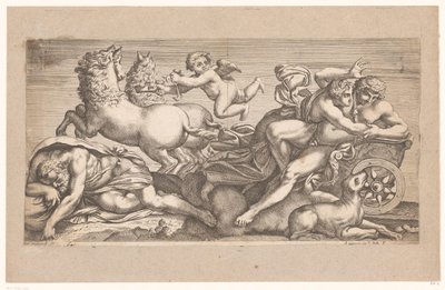 Cephalus von Aurora in ihrem Streitwagen mitgenommen von Jacques Belly