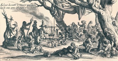 Ein Lager der ersten Zigeuner in Mitteleuropa, ca. 1604, 1907 von Jacques Callot